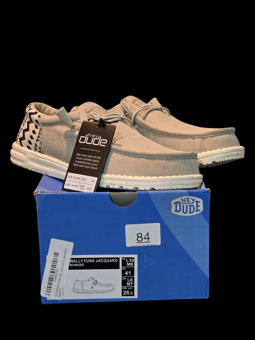 Hey Dude Men’s Wally Funk Jacquard Casual Shoes - Light Beige